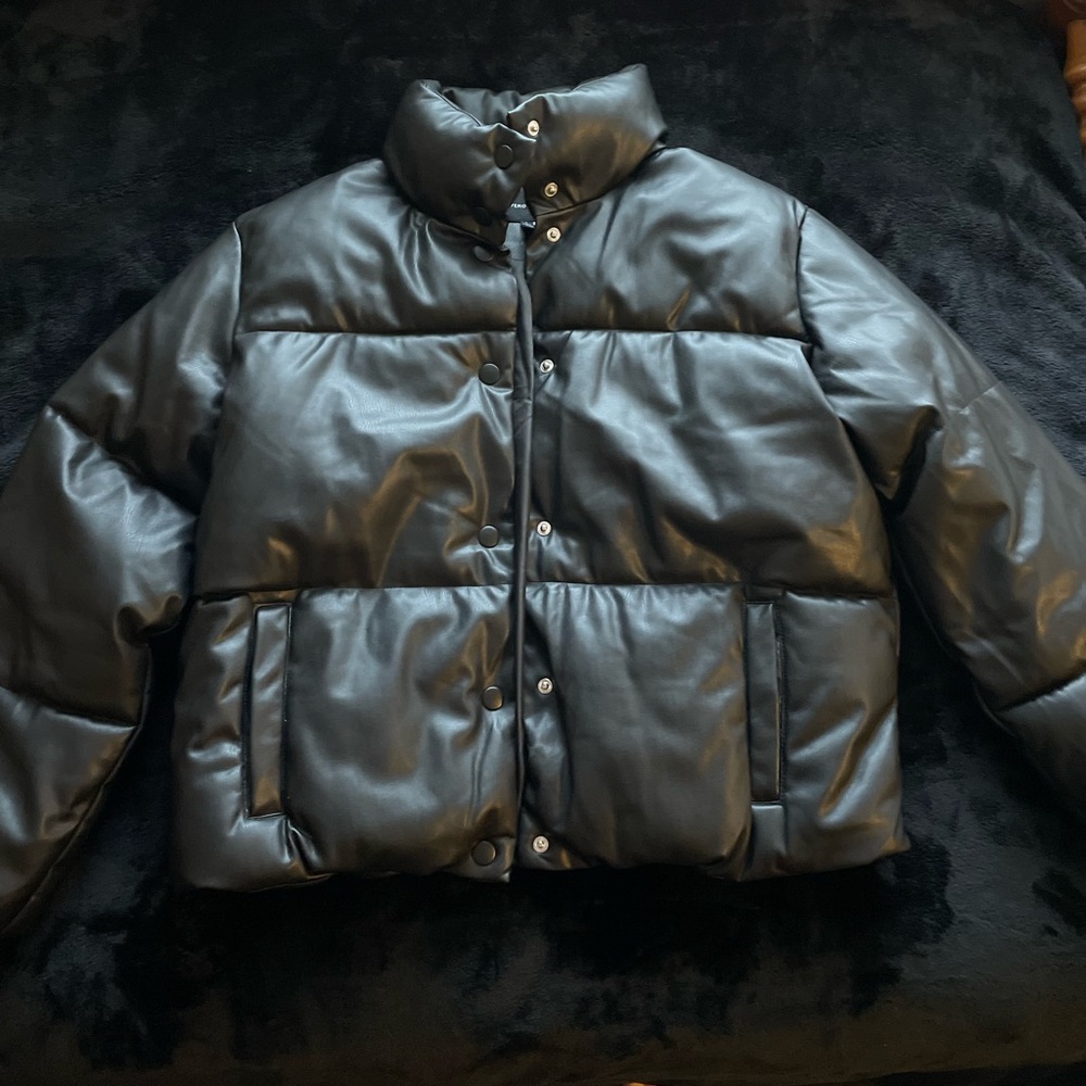 Vero Moda Soft Faux Leather Puffer Coat